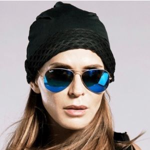 Alala Black Fishnet Beanie Hat